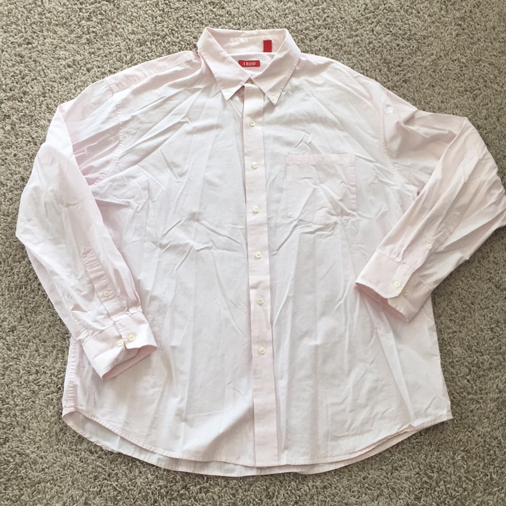 IZOD xl pink button down